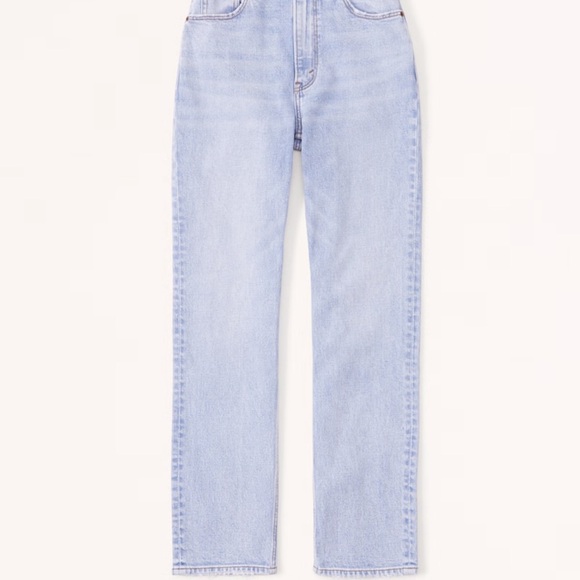 Abercrombie & Fitch Light Blue Straight Leg Jeans - Picture 2 of 6